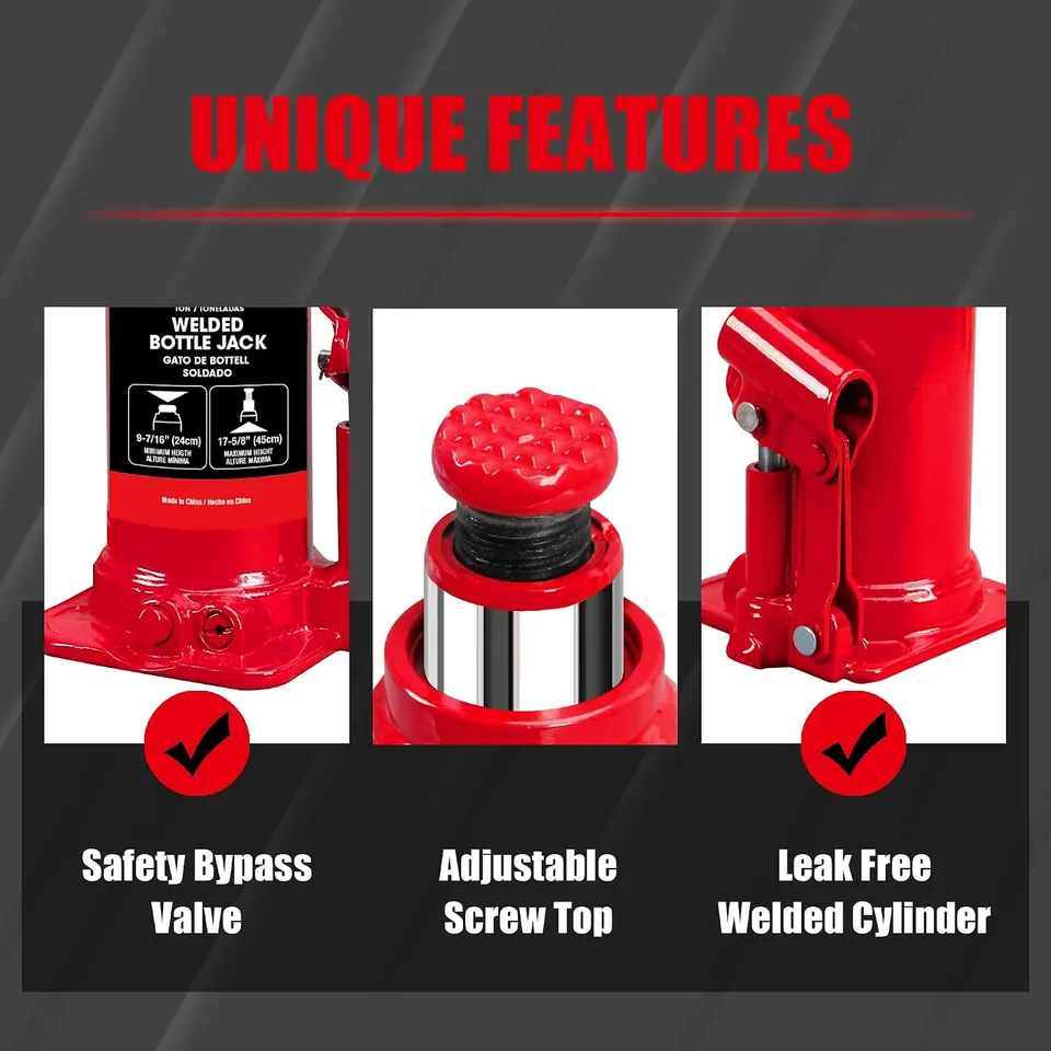 Jack Boss 20 Ton Hydraulic Bottle Jack — feature detail