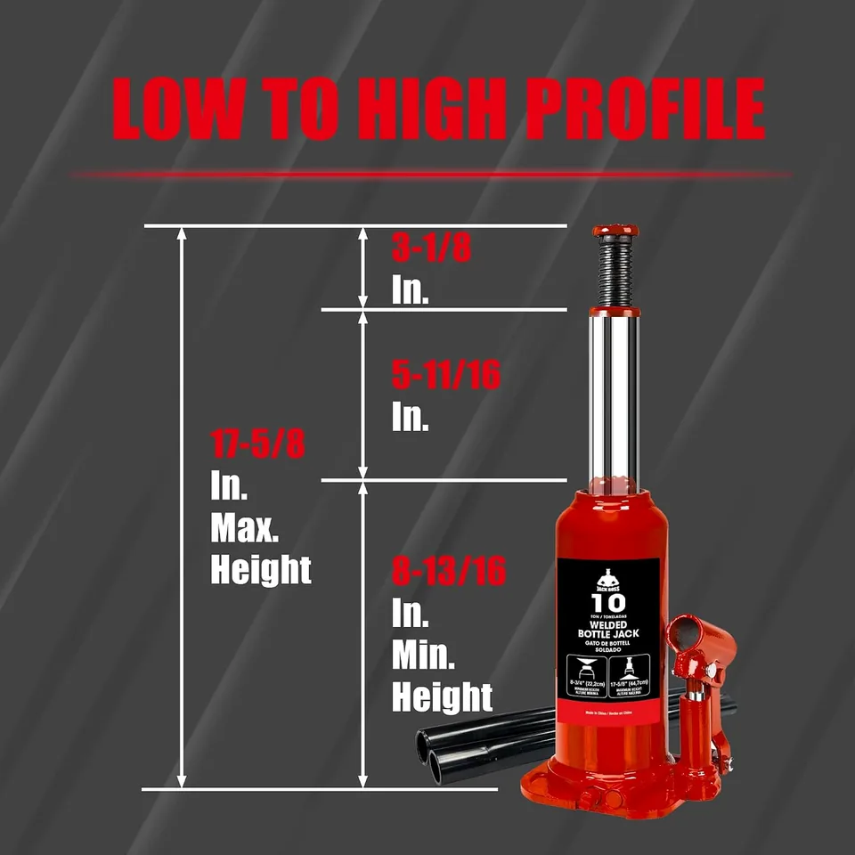 Jack Boss 10 Ton Hydraulic Bottle Jack — feature detail